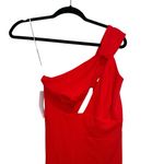 Katie May NEW NWT X REVOLVE Edgy One Shoulder Maxi Gown In Cherry Red Photo 3