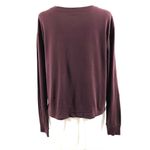 Zoe & Liv  Womens Top T Shirt May Contain Wine Long Sleeve Burgundy Size XL Photo 1