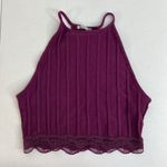Free People Intimately  XS Wine All Your Love Crop Bralette Top Ribbed Lightweigh Photo 3