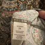 Westport V Neck Stretch Tunic Sharkbite Top Multicolor Paisley Plus Size 2X Photo 8