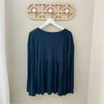 Free People Long Sleeve Flowy Top Black Sz XS Photo 5