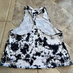 SheIn π tie dye twist back crew neck sports tank top black white medium Photo 9