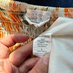 Sienna Sky White & Orange Floral Short Sleeve Sun Dress Photo 6