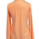 Peter Millar  Top Shirt Long Sleeve Pullover Sun Protection Small Zip Neck Orange Photo 1