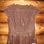Mac Duggal 20371 Womens Brown Embellished Cap Sleeve A Line Dress Photo 7