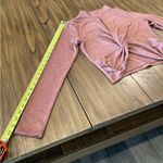 Good Luck Gem  Crop key hole twist pink Sweater Shirt Sz small Photo 8