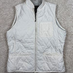 Eddie Bauer  Quilted Fleece Lined Vest Women's Cream White Full Zip Size M Photo 0