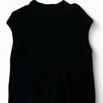Black sleeveless mock neck knit sweater. Size small. Photo 1