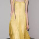 ZARA  butter mustard Yellow Maxi Dress flowy bohemian midi summer vacation Photo 13