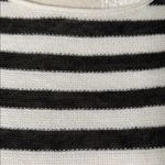 Eileen Fisher Black White Striped Sweater Size Large Boat Neck Lightweight Knit Photo 2