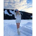 Alo Yoga Waffle Weekend Escape Mock Neck Long Sleeve Ivory S Photo 15