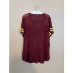 Maurice's  24/7 Maroon And Yellow T-Shirt Woman’s Size 0X Photo 6