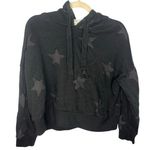 Vintage Havana Cropped Hoodie Women's Size Small Black Stars Hooded Sweatshirt Photo 0