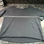 American Eagle  Y2K Grey Blue Cropped Floral Embroidery Sweatshirt Size Small S Photo 4