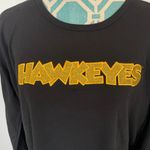 Iowa Hawkeyes Glitter Stitched Patch Ling Sleeve T Shirt size XL Photo 1