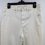 American Eagle super stretch Highest rise flare jeans white wash womens 8 Short Photo 2