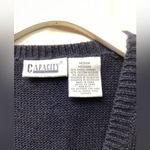 Capacity Vintage vest. Navy Winter Scene. Size Medium Blue Photo 6