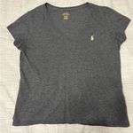 Ralph Lauren Polo  ladies Charcoal V-Neck Tee Size Medium Photo 3