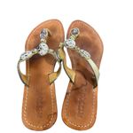 Mystique Thong Sandals Animal Print Brown Size 9 Photo 7