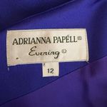 Adrianna Papell Vtg  Sleeveless Sheath Midi Dress Women's 12 Blue Cocktail Slit Photo 10