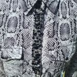 Doshe phython snakeskin embellished dress or duster/jacket sz S Photo 2