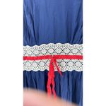 Vintage Mistee 70s 80s red white blue long night gown sexy classic Photo 3