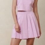 Banana Republic  Pleated Skort Women's XS Lavender Linen Blend Mini Elastic Waist Photo 0