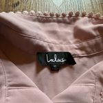 Lulus LULU’S On A Whimsy Lavender Crochet Long Sleeve Button Up Top Photo 3