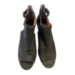 Lucky Brand  Black Barimo Peep‎ Toe Leather Heeled Booties Photo 2