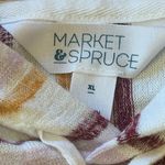 Market & Spruce  hoodie women’s XL cream maroon orange stripe front pocke… Photo 1