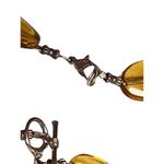 Russian Golden Yellow Czech Glass Necklace & Bracelet Vintage Jewelry Set Photo 3