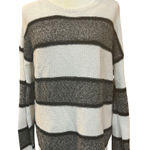 Staccato Striped Knit Sweater Long Sleeve Pullover Crew Neck Comfy Casual‎ Top Photo 0