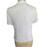 Ghost London Dandelion White Embroidered Short Sleeve Polo Shirt Medium Size L Photo 2
