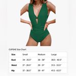 Cupshe NEW 1 Pc Swimsuit Bathing Suit Plunging Neck Wide Straps Underwire M NO TOP Photo 2