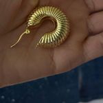 Etsy Gold Textured Hoop Earrings Photo 4