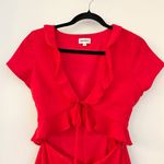 superdown REVOLVE  Mia Ruffle Tie Dress in Red Size XS Photo 3