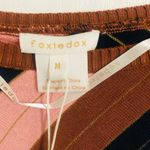 Foxiedox Brand New No Multi Metallic Striped Crop Sweater Size Medium For Women Photo 2