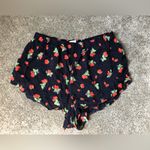 Sunday Best Aritzia Strawberry Shorts in Navy Blue and Red Floral Size Medium Photo 2