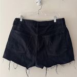 Old Navy  Black Raw Hem High Rise OG Straight Secret Smooth Pockets Jean Shorts Photo 1