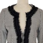 White House | Black Market Geometric Print Ruffle Trim Blazer Jacket Women’s Sz. 6 Photo 1