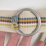 American Eagle Vintage Y2K Multicolor Striped Cotton Canvas Cloth Belt Medium Photo 1