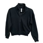 Fabletics  Sweater Size XS Womens Black Long Sleeve Quarter Zip Collared Pockets Photo 0