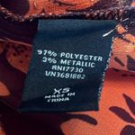 Anna Sui Gold Metallic Burnout Floral Sleeveless High Neck Blouse Size XS Photo 4