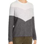 Design History  Modern Gray and White Crew Neck Sweater Photo 1