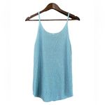 Sheer Knit Tank Top Blue Size M Photo 1