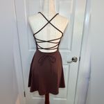 Tennis Dress for Women Backless Lace
Up Workout Dress Size Medium Brown Photo 8