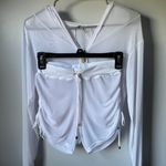 Heart of Sun Swim Sheer White Swim Cover Up Photo 3