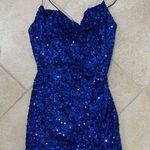 Windsor Dark Blue Sequin Mini Bodycon Dress Photo 0