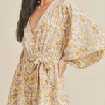 SADIE & SAGE Girl From Ipanema Romper – Taupe Gold – Size Small Tan Photo 0