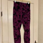 Lululemon Wunder Under Leggings Purple Black Tie Dye High Rise Full Length Sport Photo 2